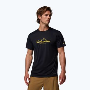 Tricou pentru bărbați Columbia Zero Rules Light Graphic Crew black/scripted peaks