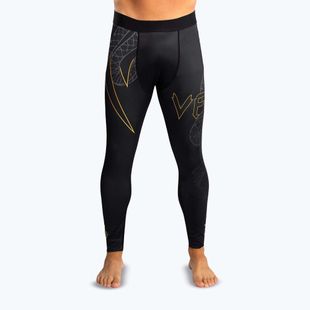 Colanți de antrenament pentru bărbați Venum Serpenti Spats black/silver/gold