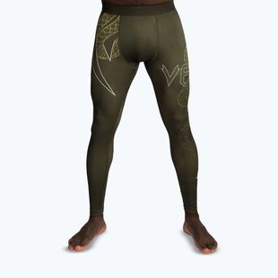 Colanți de antrenament pentru bărbați Venum Serpenti Spats khaki/bronze/ivory