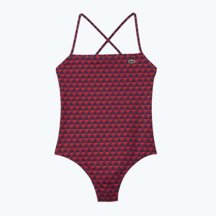 Lacoste costum de baie o piesă pentru femei MF7264 penumbra / alizarin / roșu