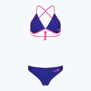 Costum de baie din două piese aquafeel Sun Bikini blue pink flames