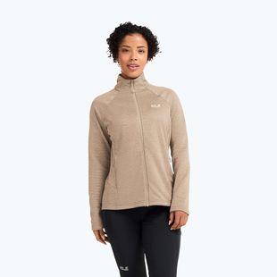 Bluză fleece pentru femei Jack Wolfskin Anytrail Full Zip oat