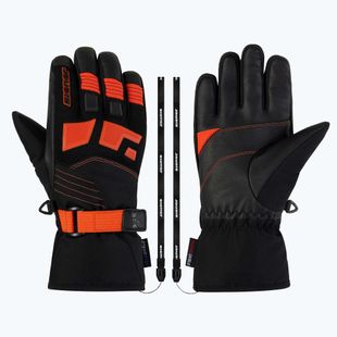 Mănuși de schi pentru copii ZIENER Lukian-Z AS black/orange red