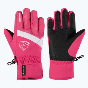 Mănuși de schi pentru copii ZIENER Leif GTX-Z tie-dye pop pink