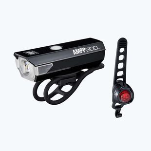 Set de faruri pentru bicicletă CatEye AMPP 200 HL-EL042RC / ORB TL-LD160 black