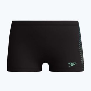 Boxeri de înot pentru copii Speedo Plastisol Placement Aquashort black/alfalfa green