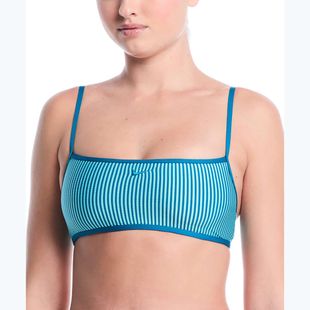 Top costum de baie Nike Ripple Texture Bralette Classic Bikini bleached turquoise
