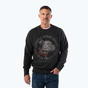 Bluză pentru bărbați Pitbull Strenght & Respect Crewneck washed dark graphite