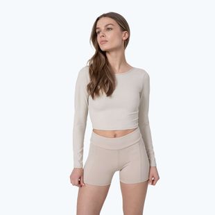 Top de yoga pentru femei 4F H4Z22-TSDL019 bej