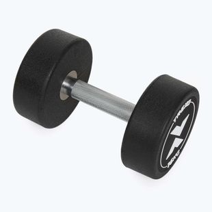 Gantera din fontă cauciucată XTREXO Pro 16 kg black