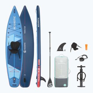 Set placă SUP gonflabilă AQUASTIC Touring 11'6" albastru