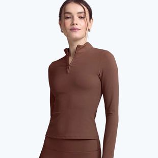 Longsleeve pentru femei JOYINME Motion LS 1/4 Zip chestnut