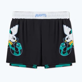 Pantaloni scurți de antrenament pentru bărbați MANTO Dove negru