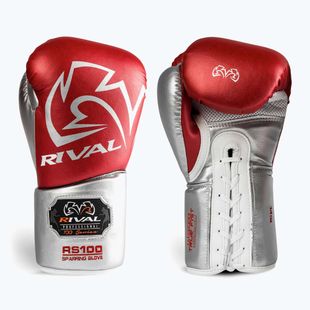 Mănuși de box Rival RS100 Professional red/silver