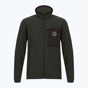 Bluză fleece pentru bărbați CMP 35H3907 Melange Knitted forest melange/black/ferrari red