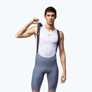 Pantaloni scurți de ciclism pentru bărbați Alé Go Bibshorts steel