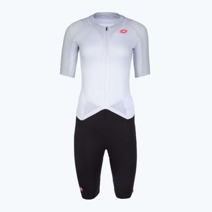 Combinezon de ciclism pentru femei Castelli Free Sanremo 3 SS in white/black