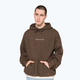 Bluză pentru bărbați Kaotiko Washed Vancouver Society brown