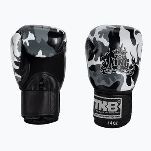 Top King Muay Thai Muay Thai Muay Thai Empower mănuși de box gri TKBGEM-03A-GY-10OZ